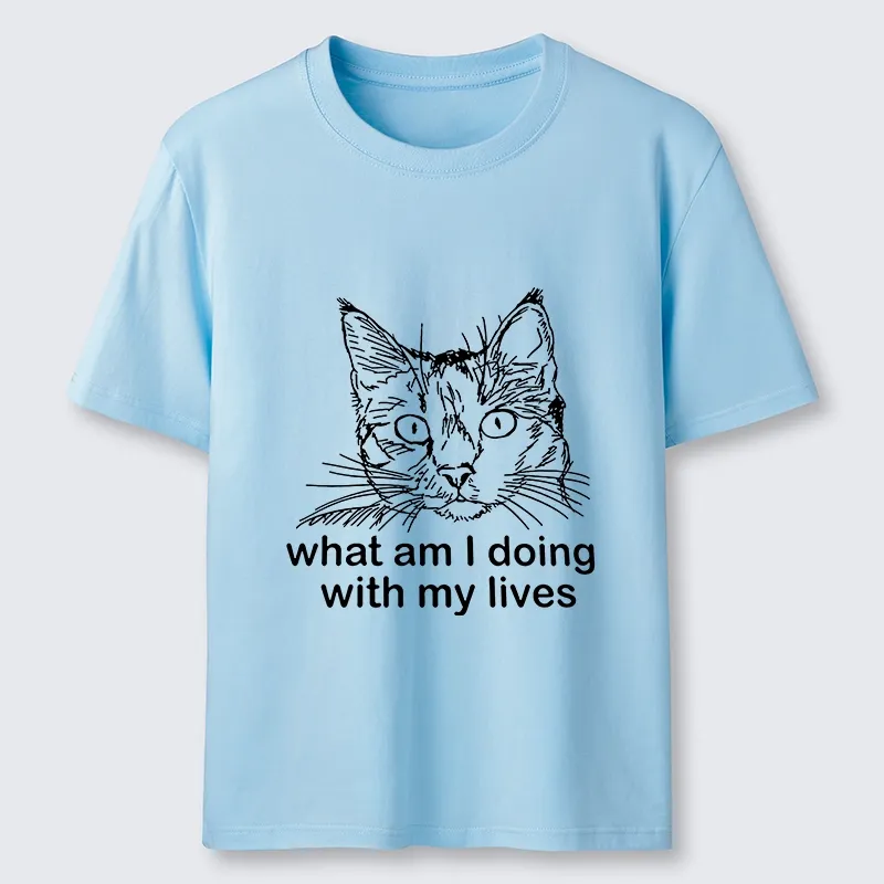 Tokyo-Tiger Confused Cat Life Reflection Classic T-Shirt