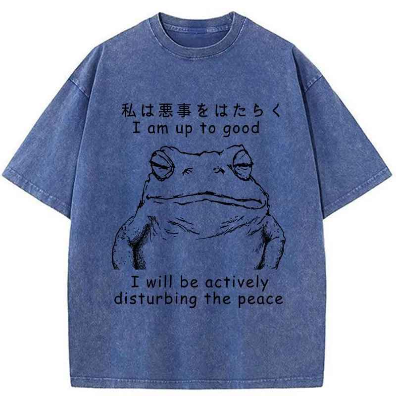 Tokyo-Tiger Frog Disturbs The Peace Washed T-Shirt