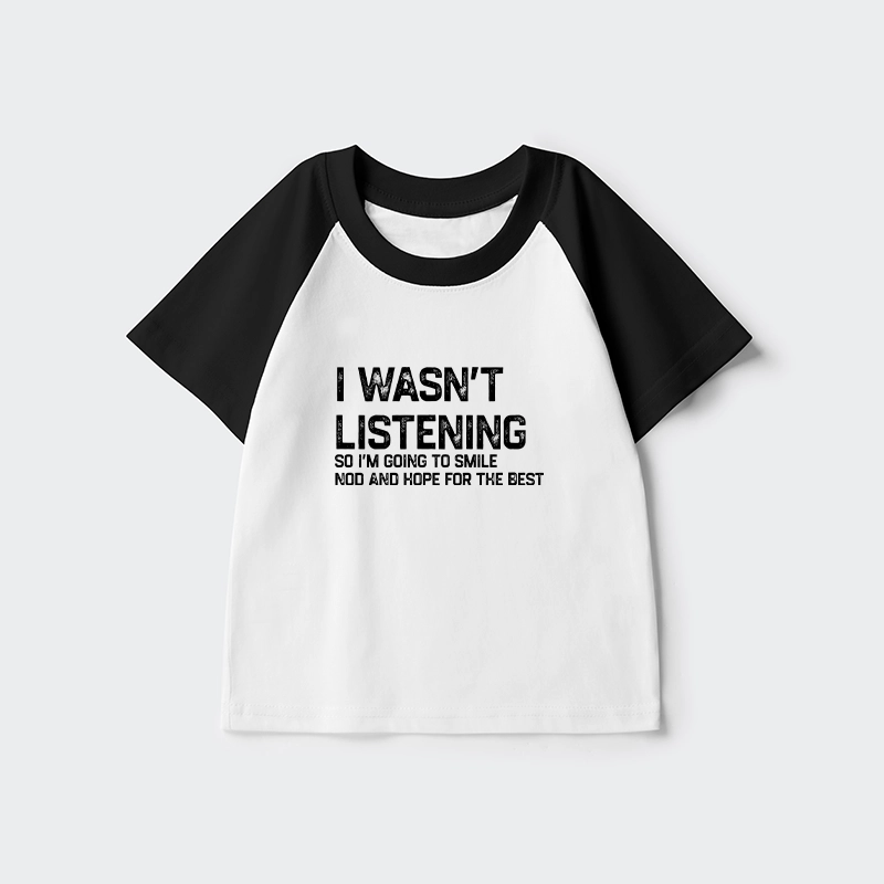 Tokyo-Tiger Indifferent To Everything Kids Raglan T-shirt