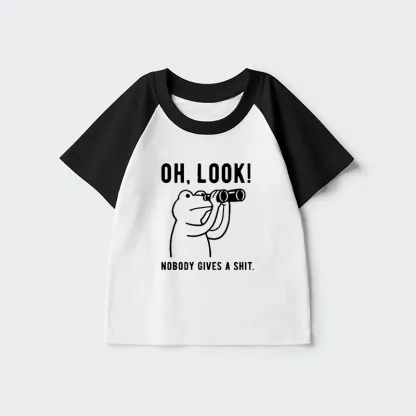 Tokyo-Tiger Frog of Indifference Kids Raglan T-shirt