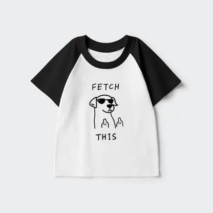 Tokyo-Tiger Rebellious Dog Kids Raglan T-shirt
