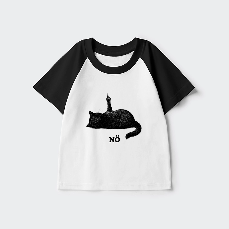 Tokyo-Tiger Cat Refused Kids Raglan T-shirt