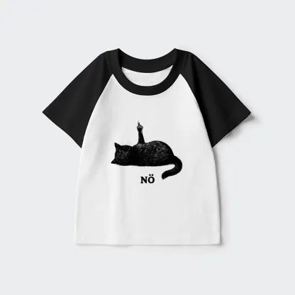 Tokyo-Tiger Cat Refused Kids Raglan T-shirt
