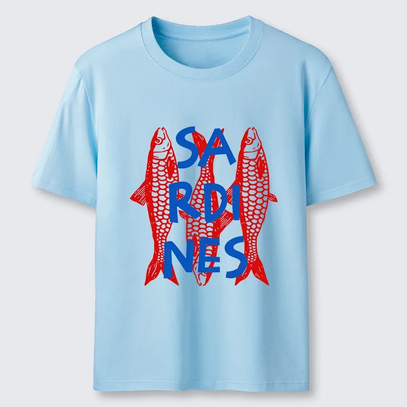 Tokyo-Tiger Vibrant Red Sardines Art Classic T-Shirt