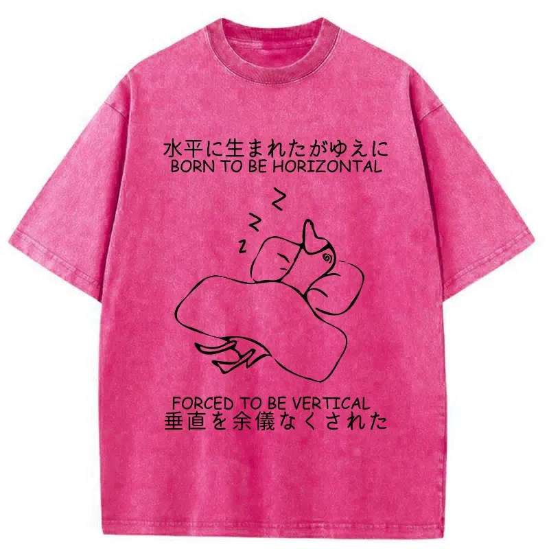 Tokyo-Tiger Born To Be Horizontal Washed T-Shirt