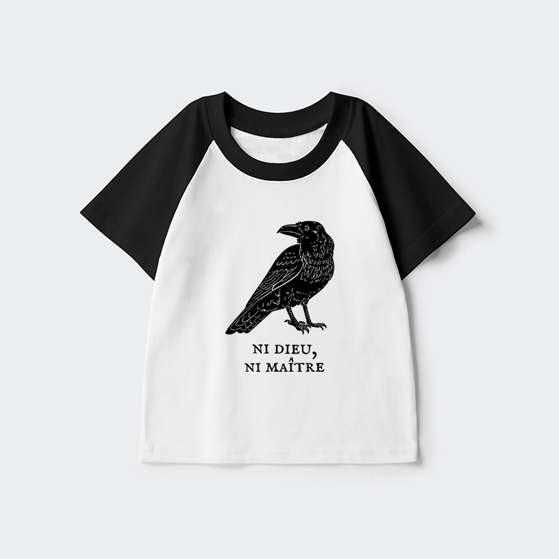 Tokyo-Tiger Crow Have A Strong Sense Of Self Kids Raglan T-shirt