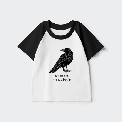 Tokyo-Tiger Crow Have A Strong Sense Of Self Kids Raglan T-shirt