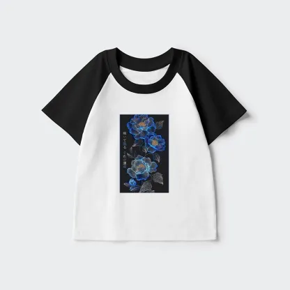 Tokyo-Tiger The Sea Of Flowers In The Darkness Kids Raglan T-shirt