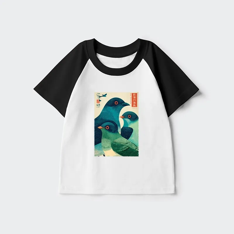 Tokyo-Tiger Petrels Of The Painted Sea Kids Raglan T-shirt Sale
