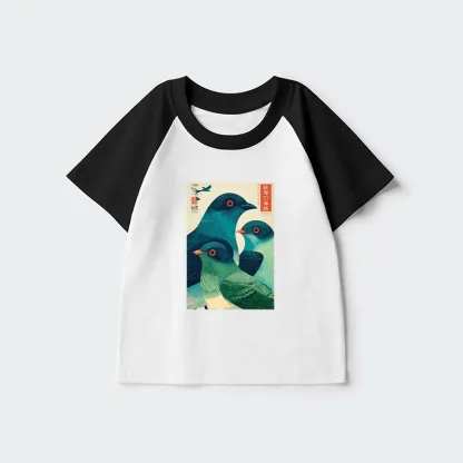 Tokyo-Tiger Petrels Of The Painted Sea Kids Raglan T-shirt