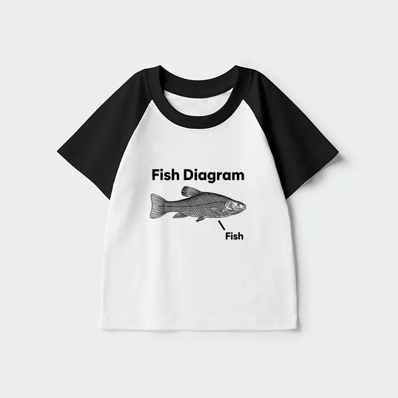 Tokyo-Tiger A Funny Guide to Fish Meme Kids Raglan T-shirt Sale