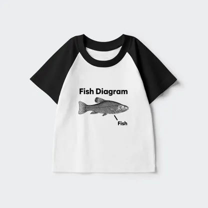 Tokyo-Tiger A Funny Guide to Fish Meme Kids Raglan T-shirt
