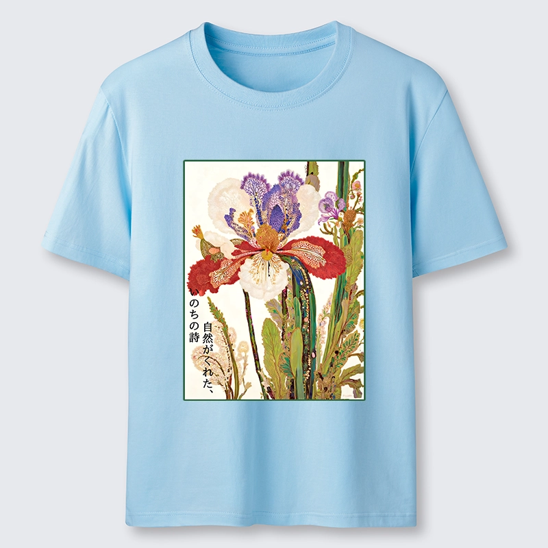 Tokyo-Tiger Vintage Japanese Flower Painting Classic T-Shirt
