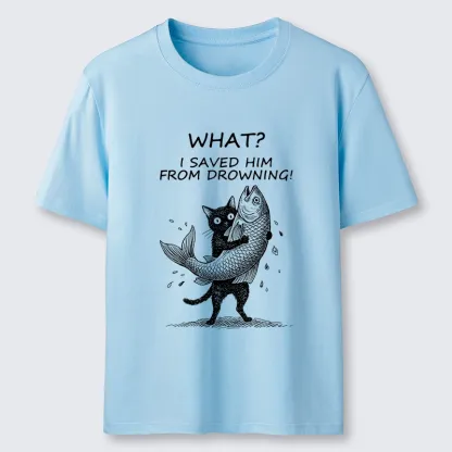 Tokyo-Tiger Cat Claims Fish Saving Meme Classic T-Shirt