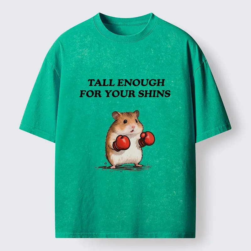 Tokyo-Tiger Meme Hamster With Boxing Gloves Washed T-Shirt