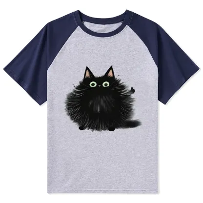 Tokyo-Tiger Cat's Approval Raglan T-shirt