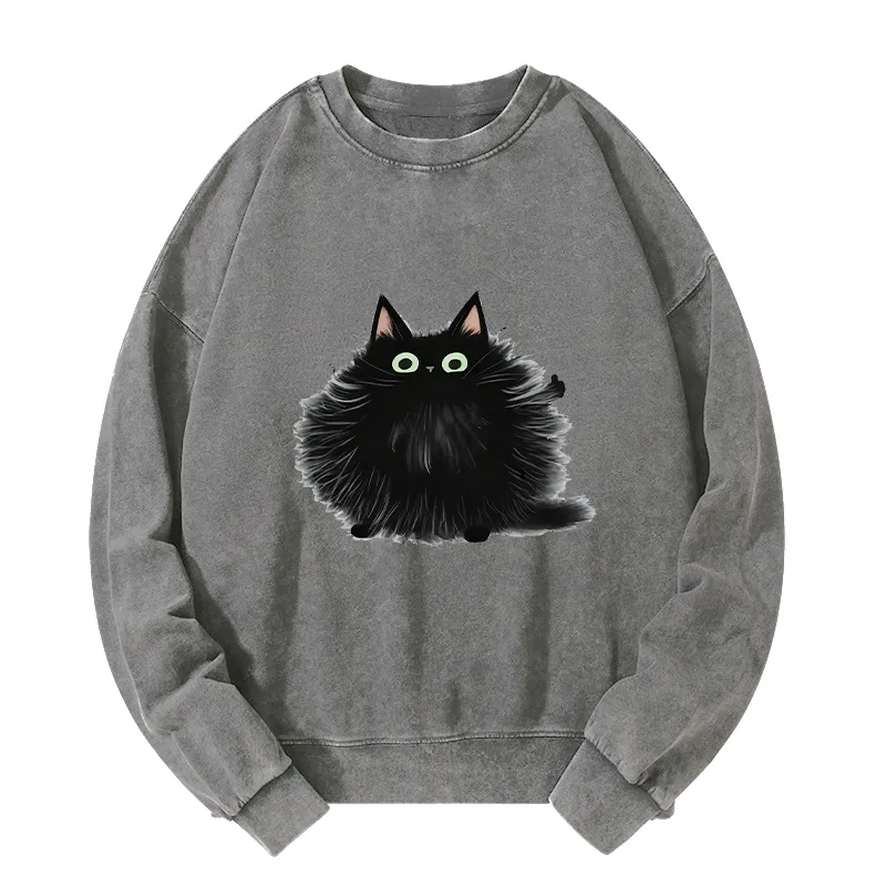 Tokyo-Tiger Cat's Approval Washed Sweatshirt