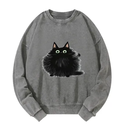 Tokyo-Tiger Cat's Approval Washed Sweatshirt