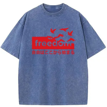 Tokyo-Tiger Freedom Japanese Washed T-Shirt