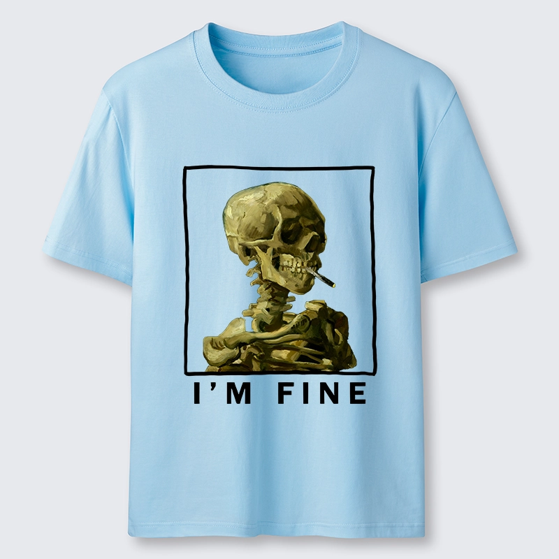 Tokyo-Tiger Skeleton Says Im Fine Classic T-Shirt