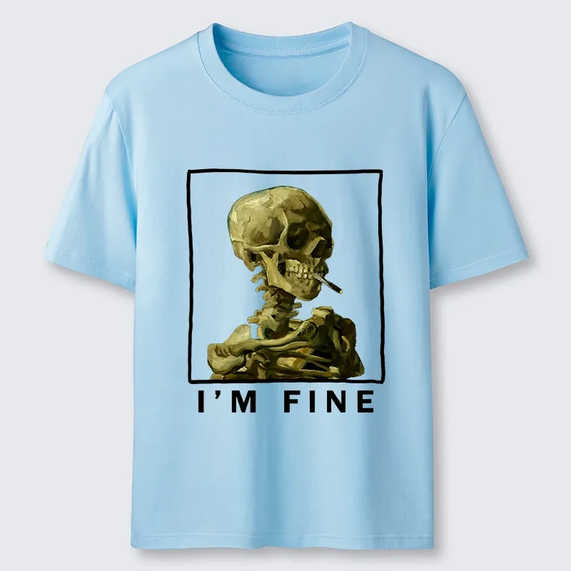 Tokyo-Tiger Skeleton Says Im Fine Classic T-Shirt