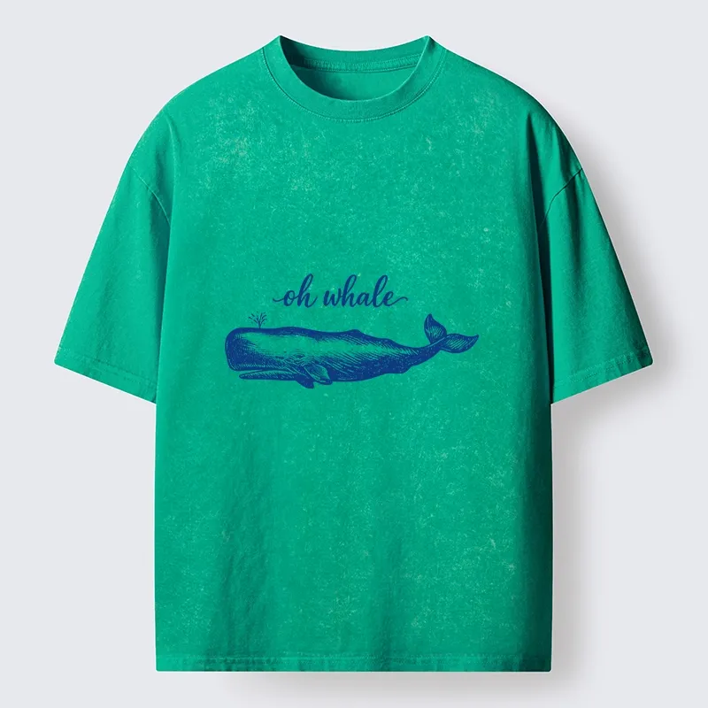 Tokyo-Tiger Oh Whale I Dont Care Washed T-Shirt