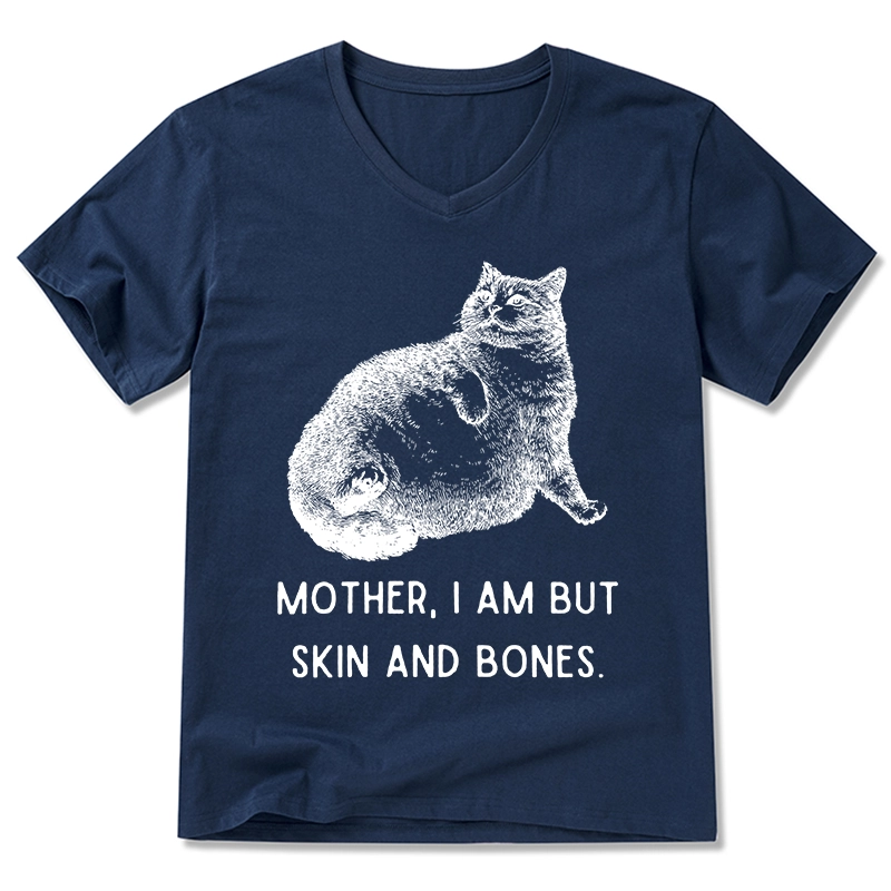Tokyo-Tiger Skin & Bones Cat V-Neck Classic T-Shirt