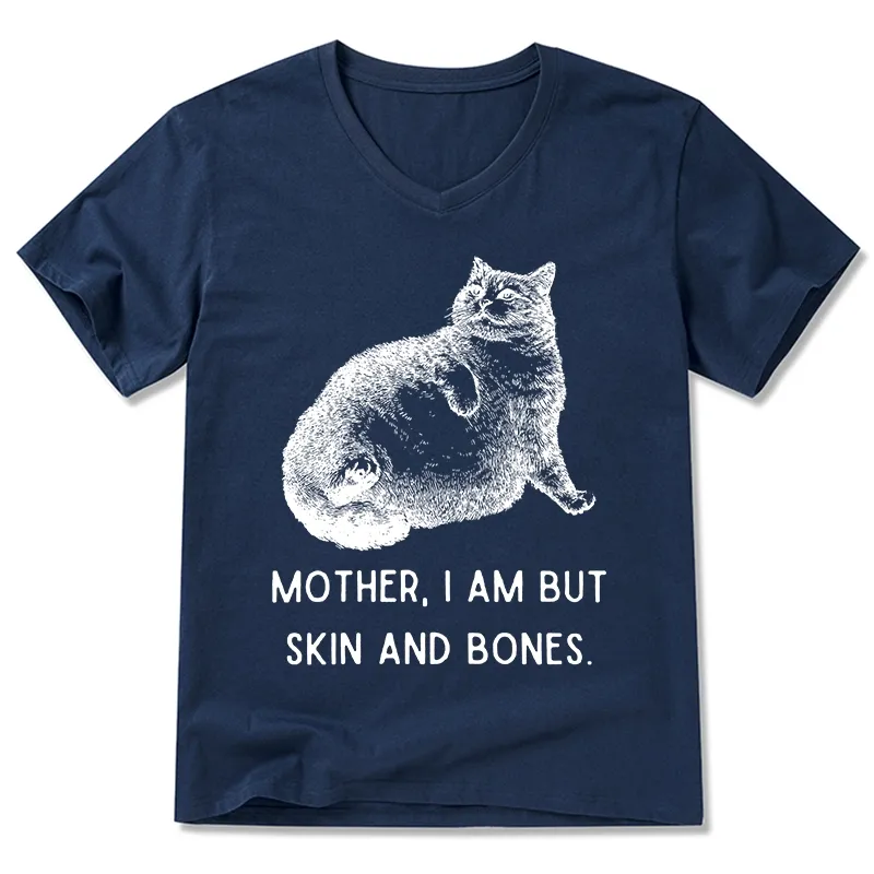 Tokyo-Tiger Skin & Bones Cat V-Neck Classic T-Shirt
