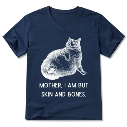 Tokyo-Tiger Skin & Bones Cat V-Neck Classic T-Shirt