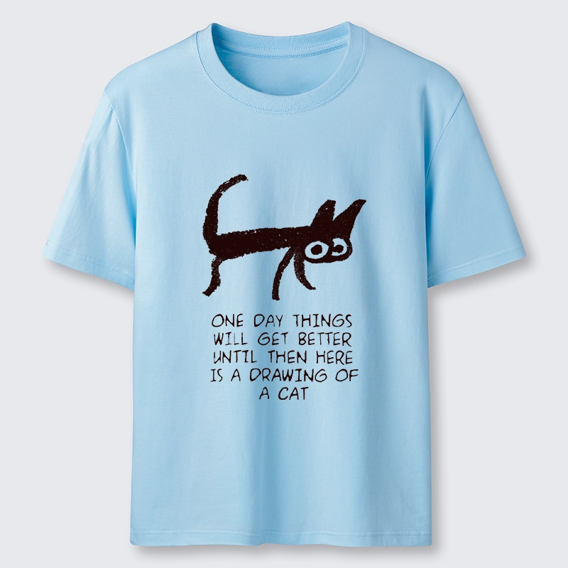 Tokyo-Tiger Cat Cheer Up Drawing Classic T-Shirt