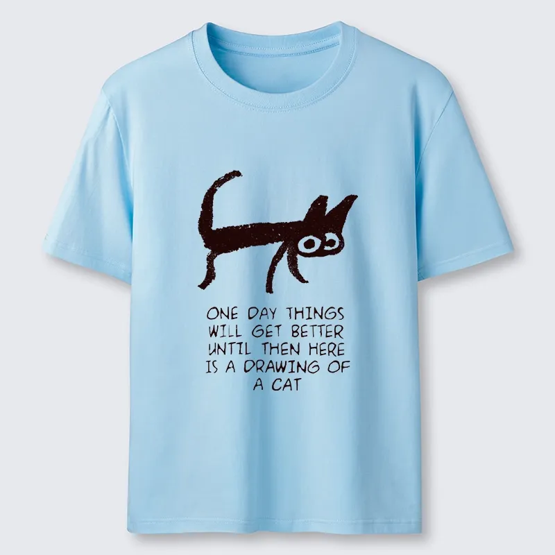 Tokyo-Tiger Cat Cheer Up Drawing Classic T-Shirt
