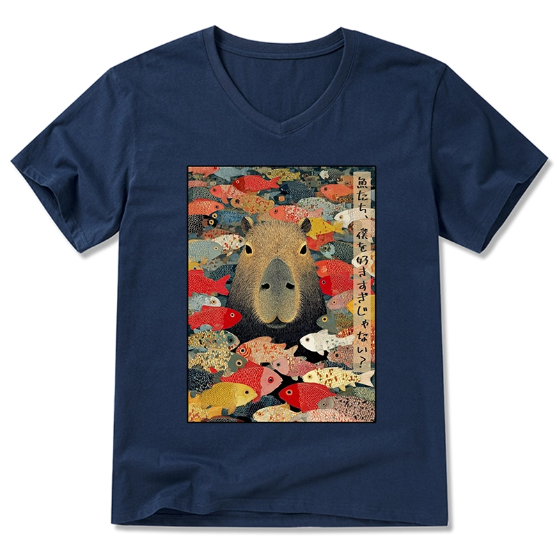 Tokyo-Tiger Am I Too Lovable? V-Neck Classic T-Shirt