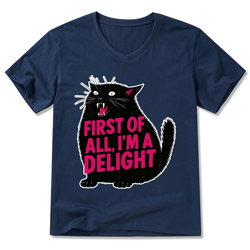 Tokyo-Tiger Roaring Black Cat V-Neck Classic T-Shirt