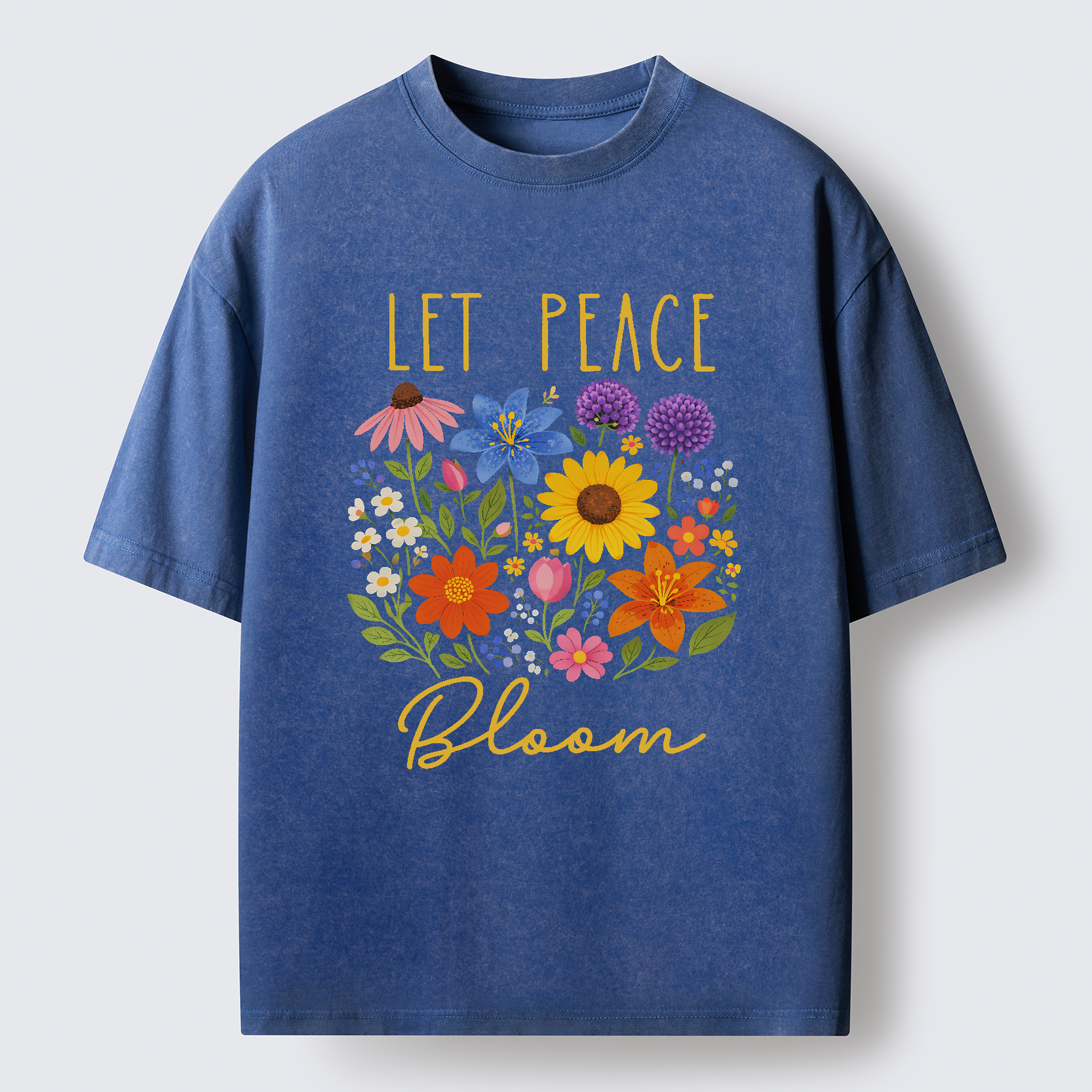 Tokyo-Tiger Let Peace Bloom Washed T-Shirt