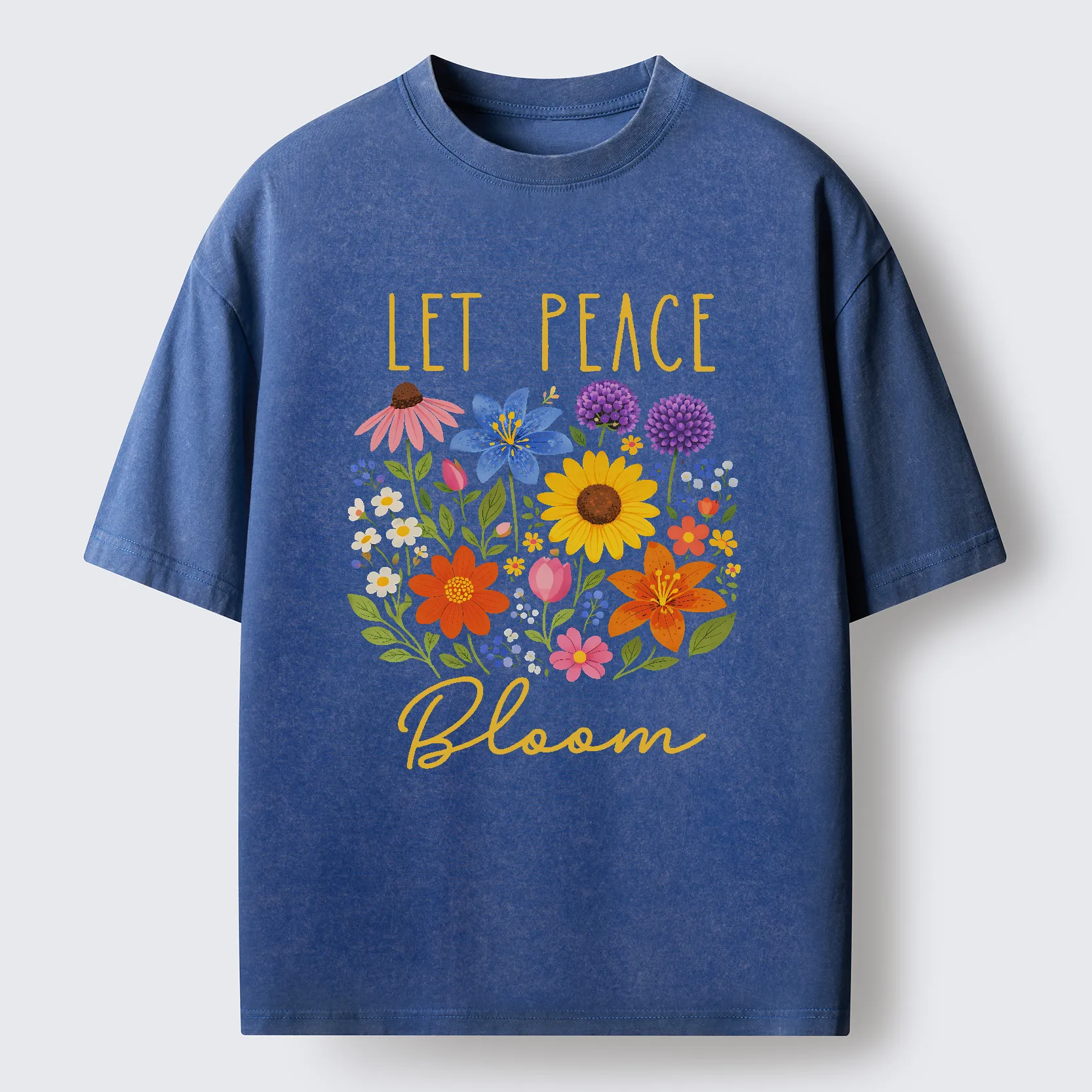 Tokyo-Tiger Let Peace Bloom Washed T-Shirt