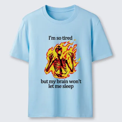 Tokyo-Tiger Tired Skeleton On Fire Classic T-Shirt