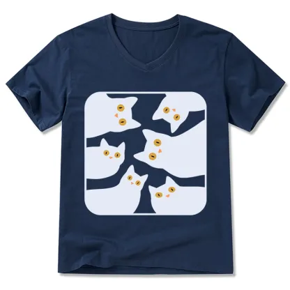 Tokyo-Tiger Cats Are Watching You V-Neck Classic T-Shirt