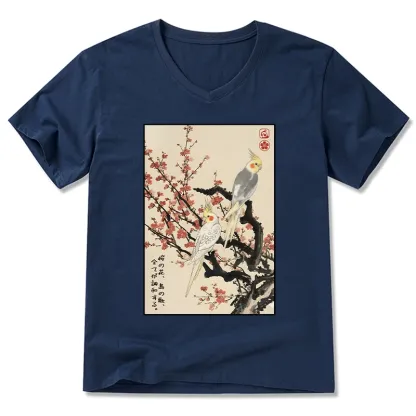 Tokyo-Tiger Whispers of Silent Blossoms V-Neck Classic T-Shirt
