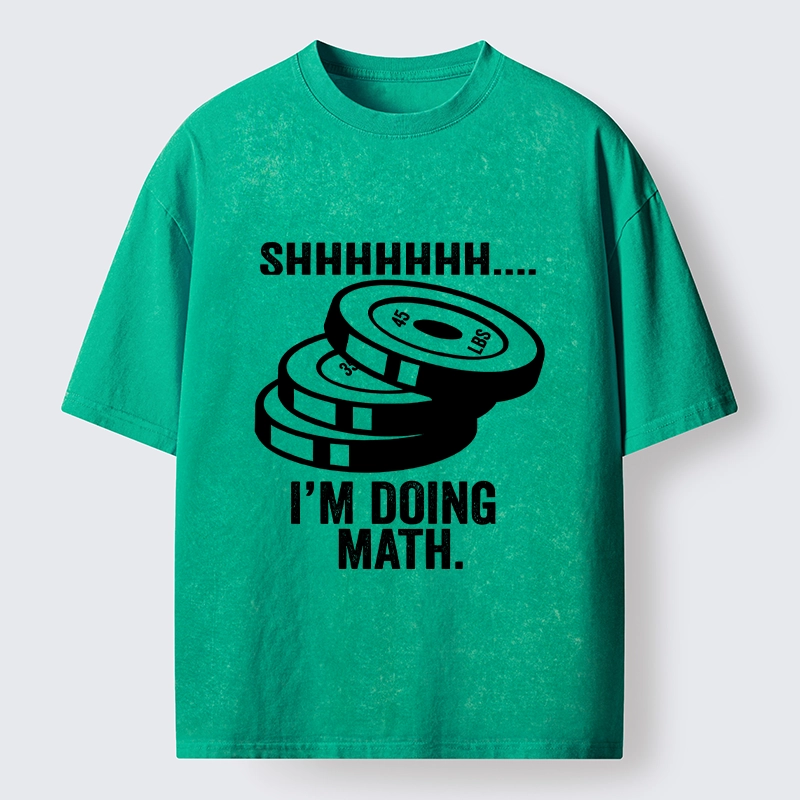 Tokyo-Tiger Shhh Im Calculating Weights Washed T-Shirt