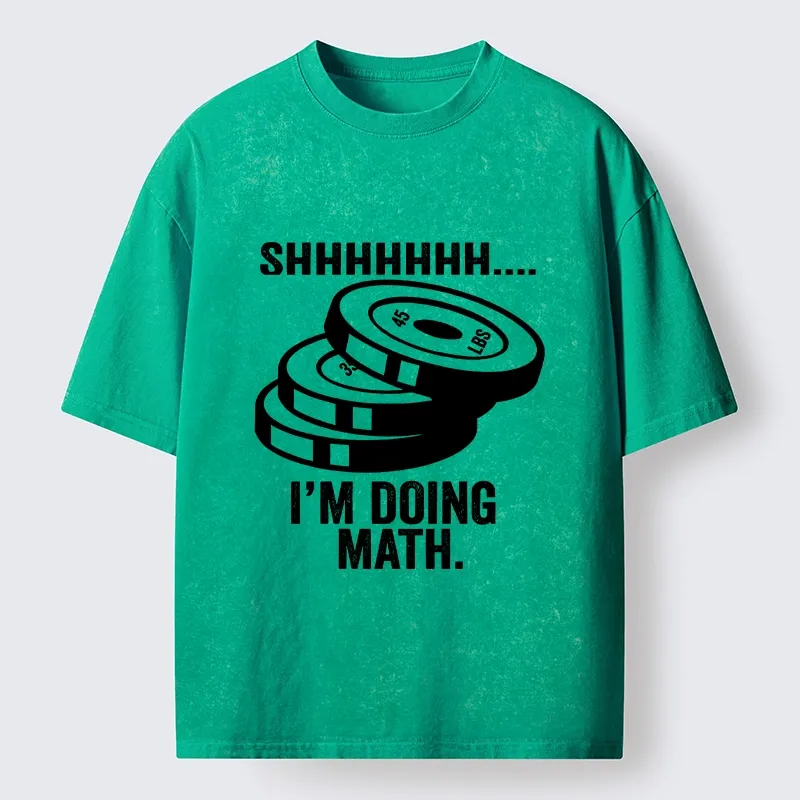 Tokyo-Tiger Shhh Im Calculating Weights Washed T-Shirt