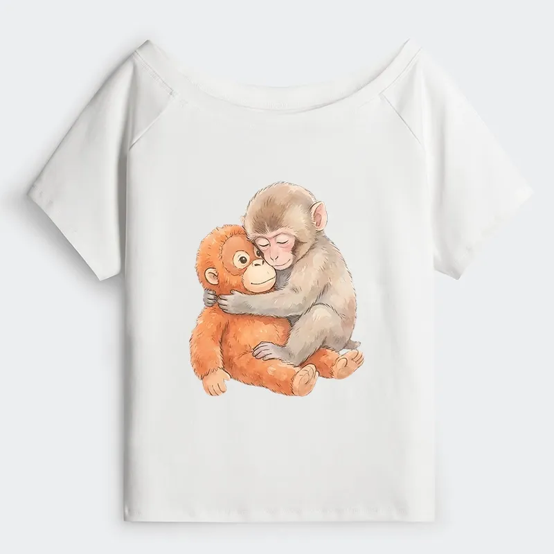 Tokyo-Tiger Poor Punch Off Shoulder T-Shirt