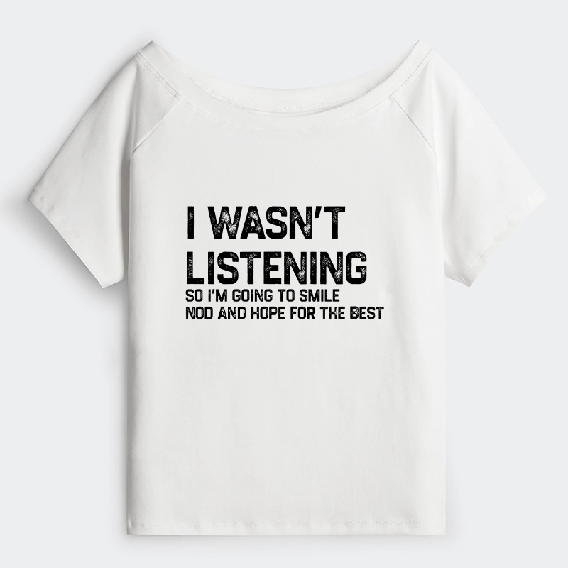 Tokyo-Tiger Indifferent To Everything Off Shoulder T-Shirt