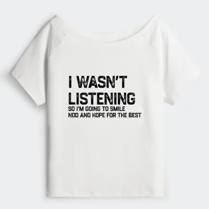 Tokyo-Tiger Indifferent To Everything Off Shoulder T-Shirt