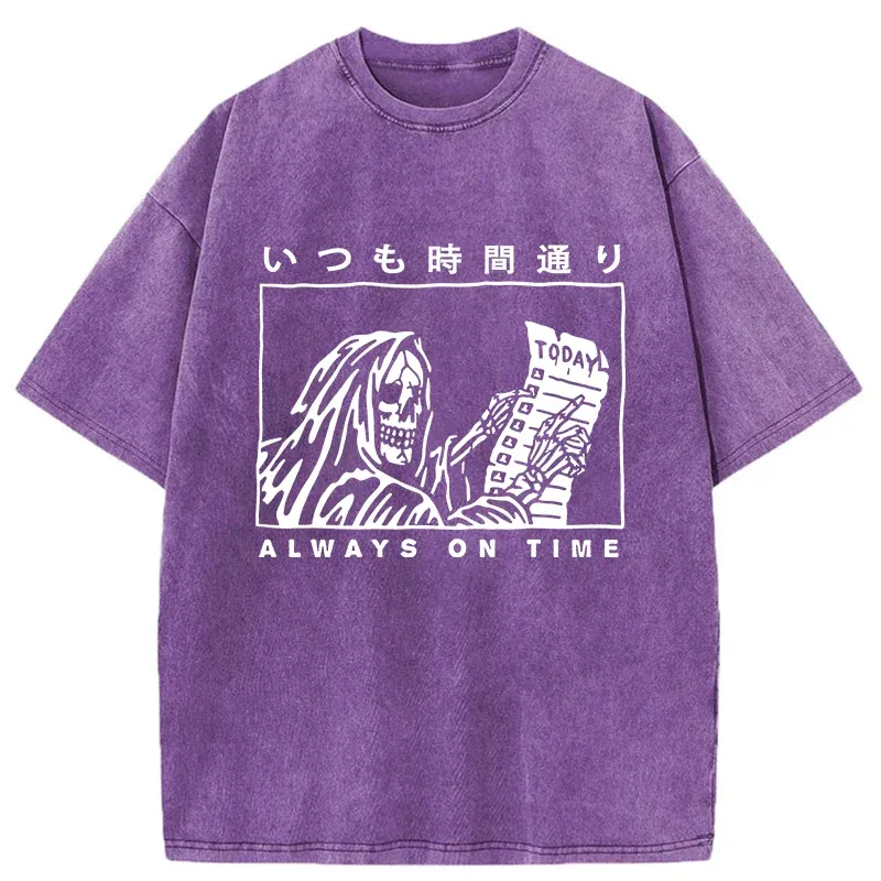 Tokyo-Tiger Punctual Skeleton Washed T-Shirt