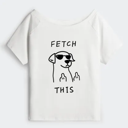 Tokyo-Tiger Rebellious Dog Off Shoulder T-Shirt