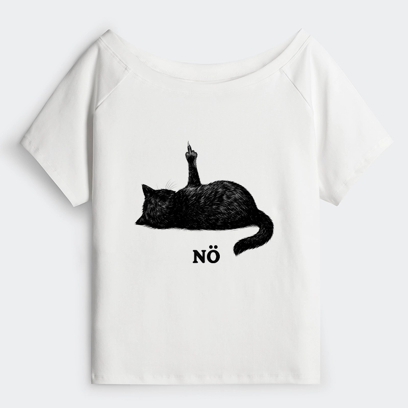 Tokyo-Tiger Cat Refused Off Shoulder T-Shirt