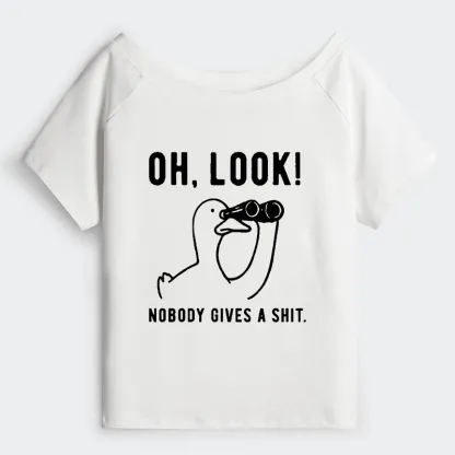 Tokyo-Tiger No One Cares About The Duck Off Shoulder T-Shirt