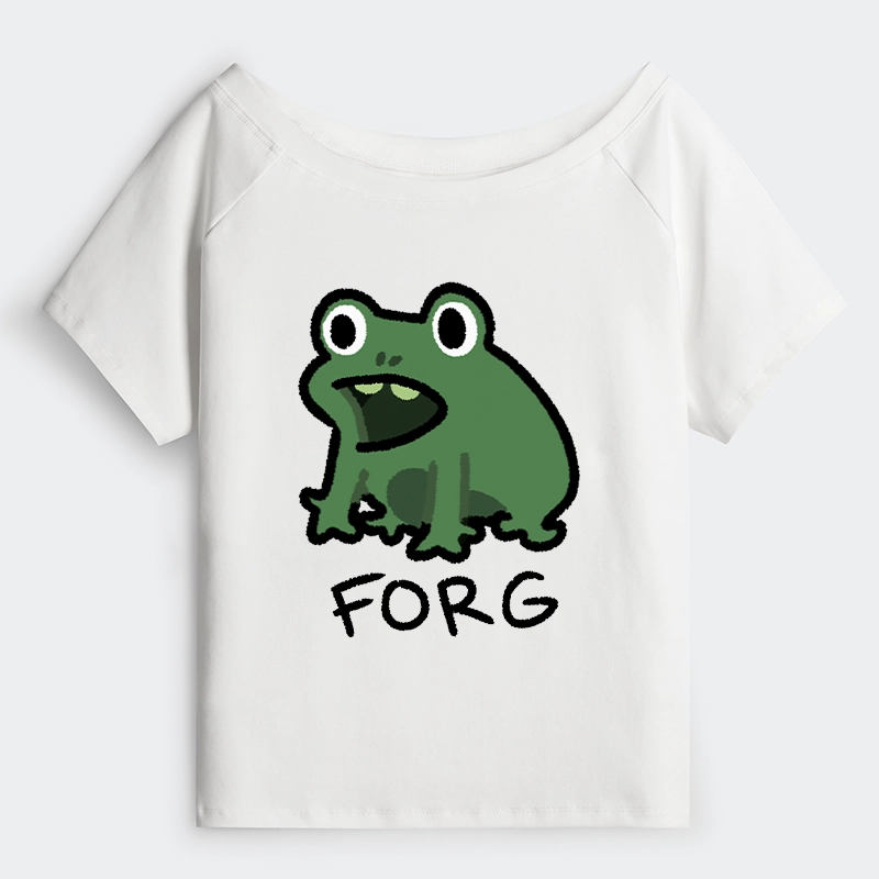 Tokyo-Tiger Funny Forg Japan Off Shoulder T-Shirt