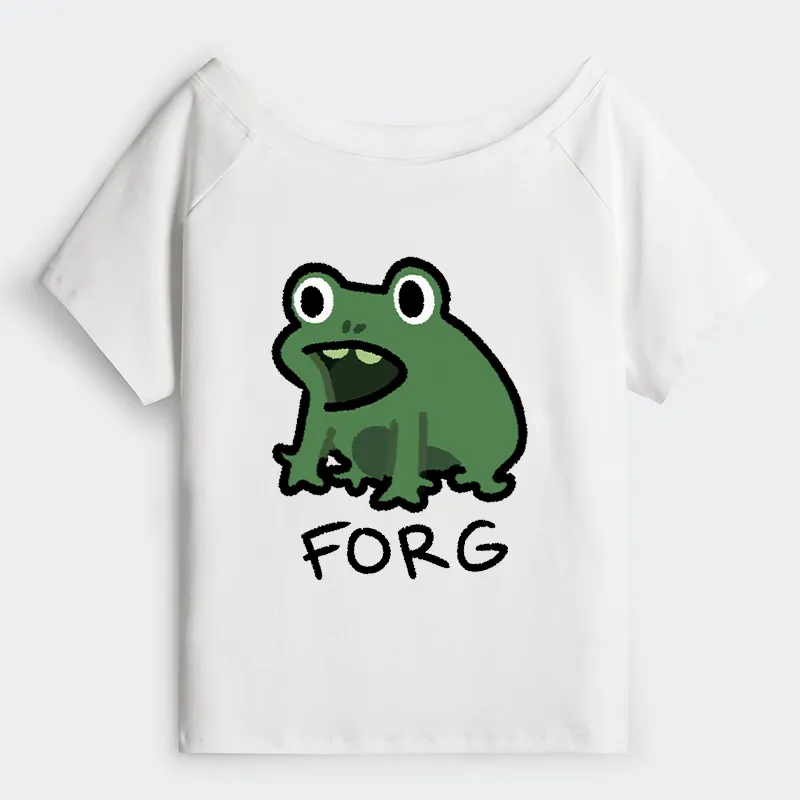 Tokyo-Tiger Funny Forg Japan Off Shoulder T-Shirt