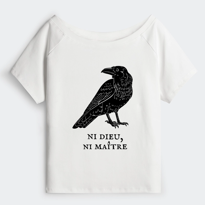 Tokyo-Tiger Crow Have A Strong Sense Of Self Off Shoulder T-Shirt